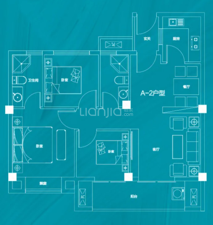 海云印象--建面 88m²