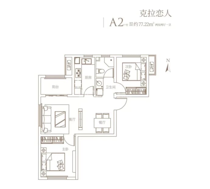 世纪景元东区--建面 77.22m²