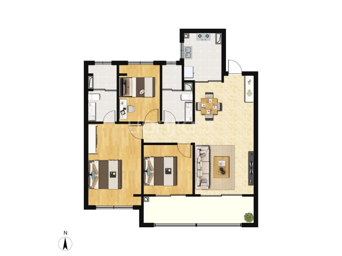 保利燕璟和颂--建面 99m²