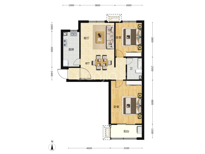 明湖·壹品--建面 98.08m²