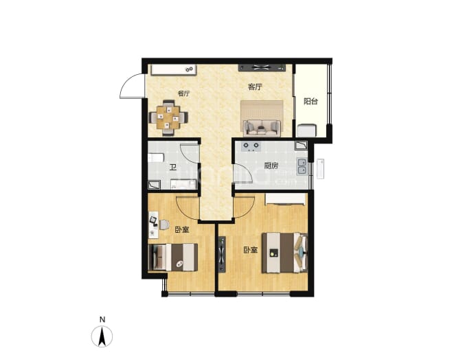 沐春歌--建面 59m²