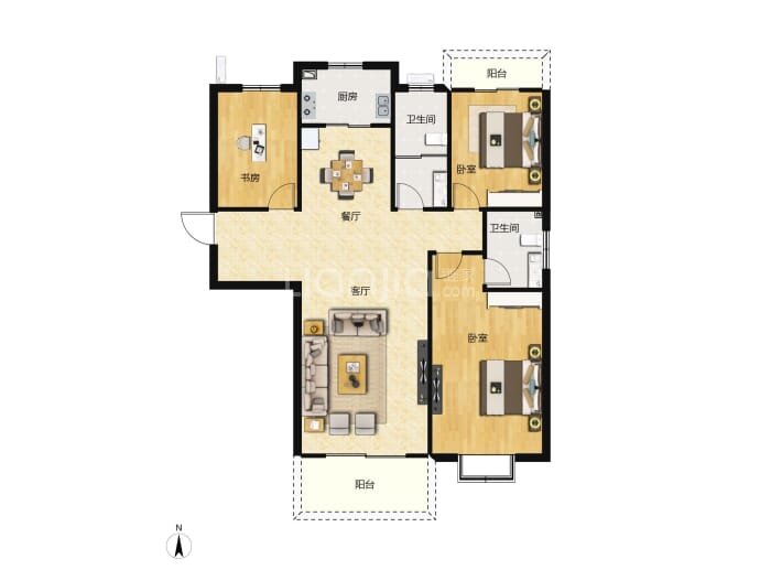 美伦骊园--建面 142m²