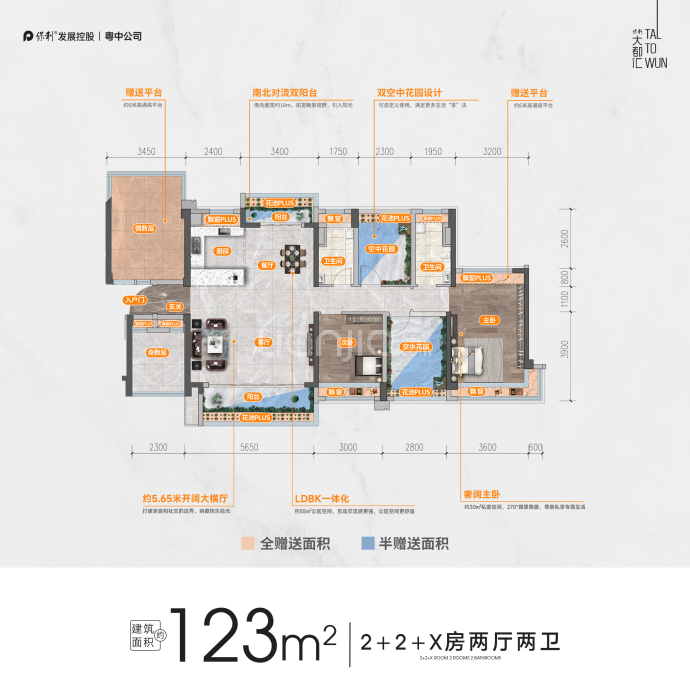 保利大都汇--建面 123m²