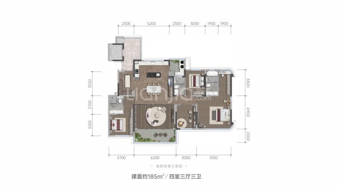 麓湖西派臻境--建面 185m²