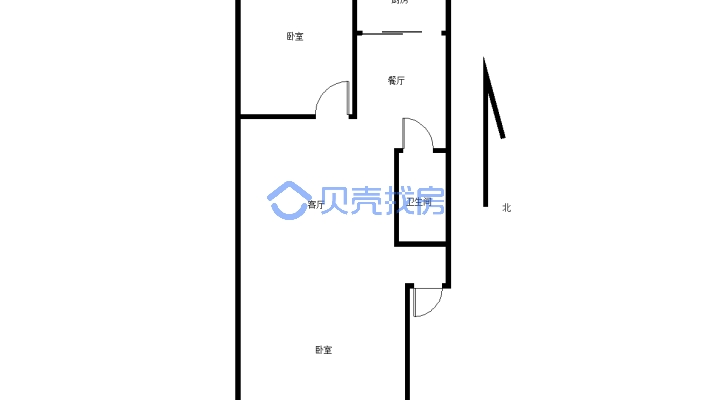 适合小两口过渡 经典小户型麻雀虽小五脏俱全-户型图