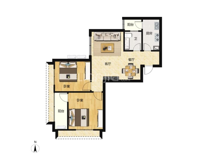 新港·临江汇--建面 82.29m²