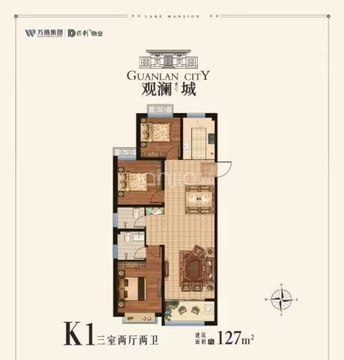 单县万腾观澜城--建面 127m²