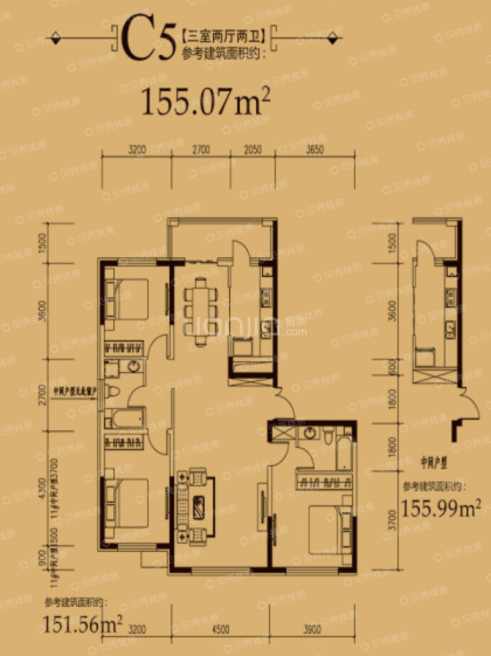 爱达·壹号--建面 155.07m²