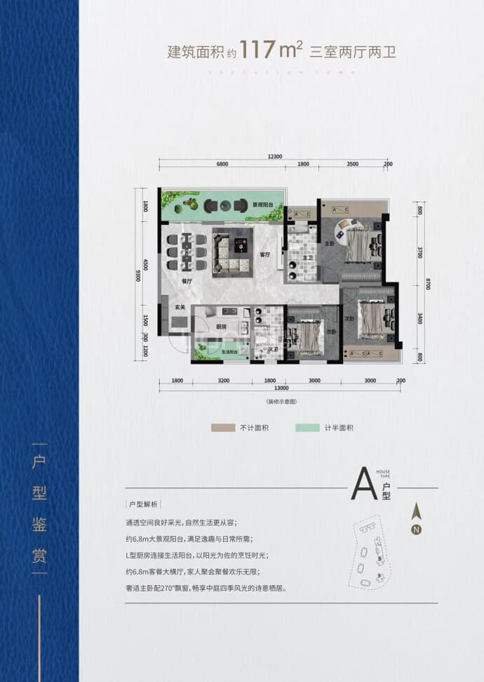 曲江新鸥鹏教育城--建面 117m²