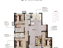 嘉筑4室2厅2卫户型图