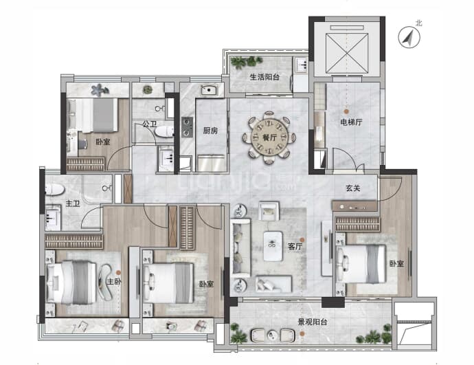 保利云禧--建面 141m²