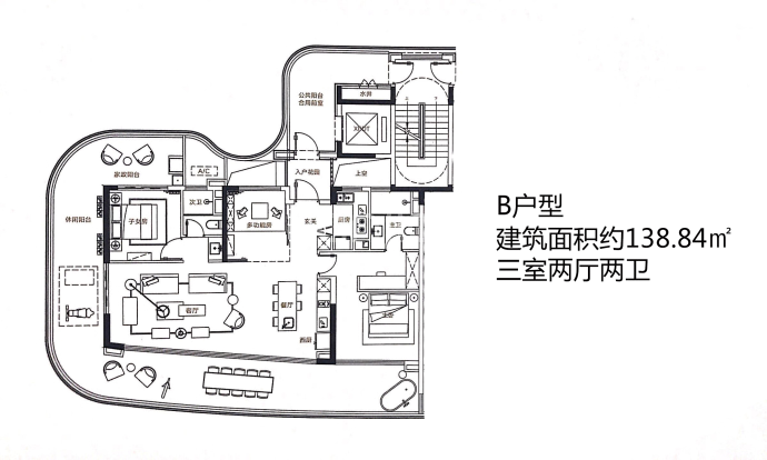 钻石海岸--建面 138.84m²