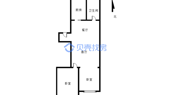 房主未住 随时看房 南北通透 有钥匙-户型图