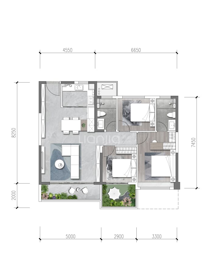 鸿瑞新玺--建面 108m²