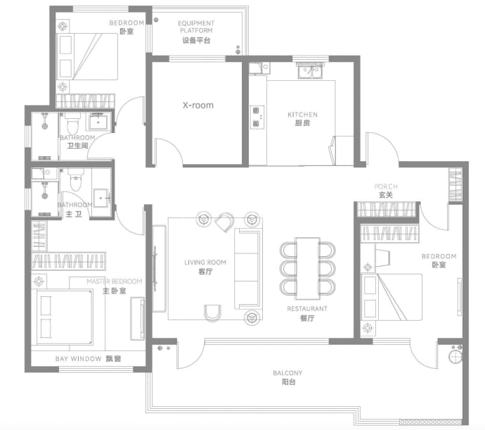 中海金线鼎--建面 155m²