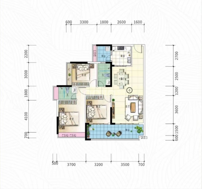 蟠龙湾--建面 122.49m²