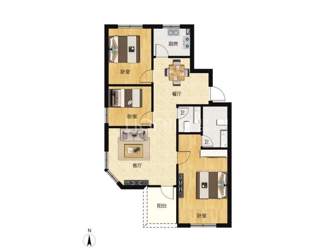 大德公馆--建面 120m²