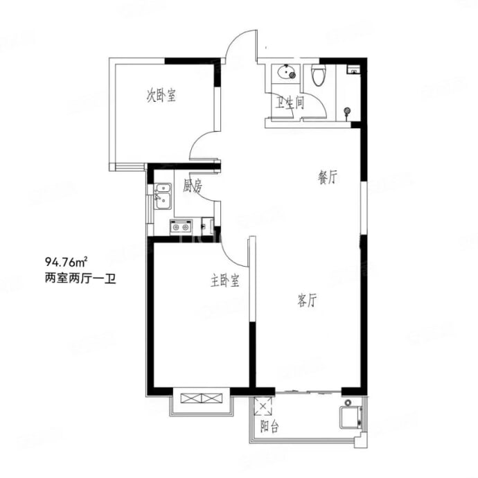 丽都嘉园--建面 94.76m²