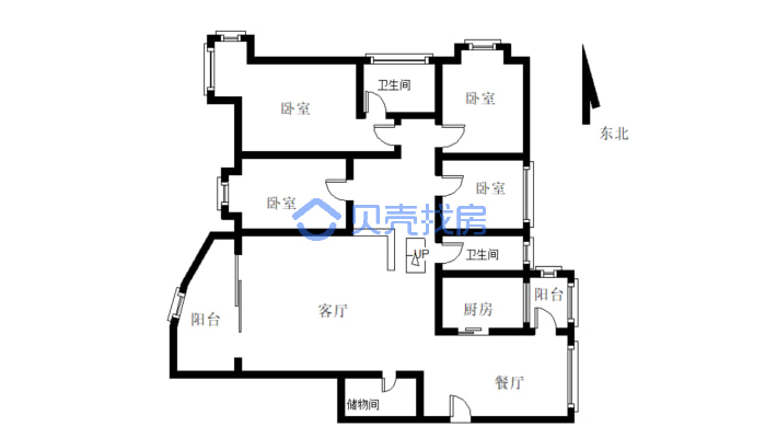 房子位于上江北好的地段位置好交通方便配套设施完善-户型图