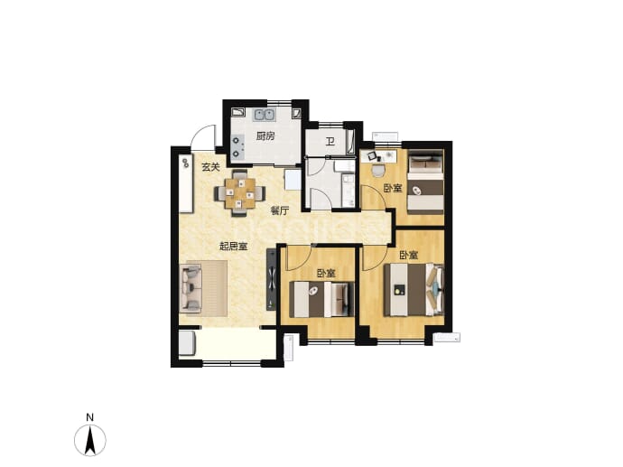 融创宸光壹号--建面 89m²