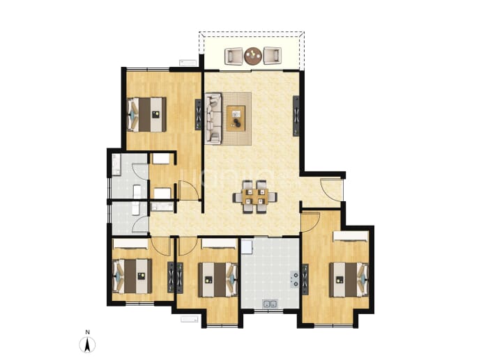 九都世纪山庄--建面 137m²