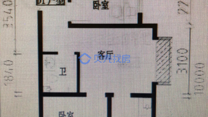 鼎鑫地标广场 2室2厅 东南-户型图