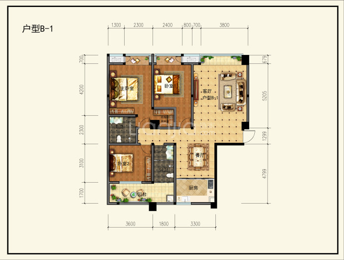 岚园壹号--建面 133.87m²