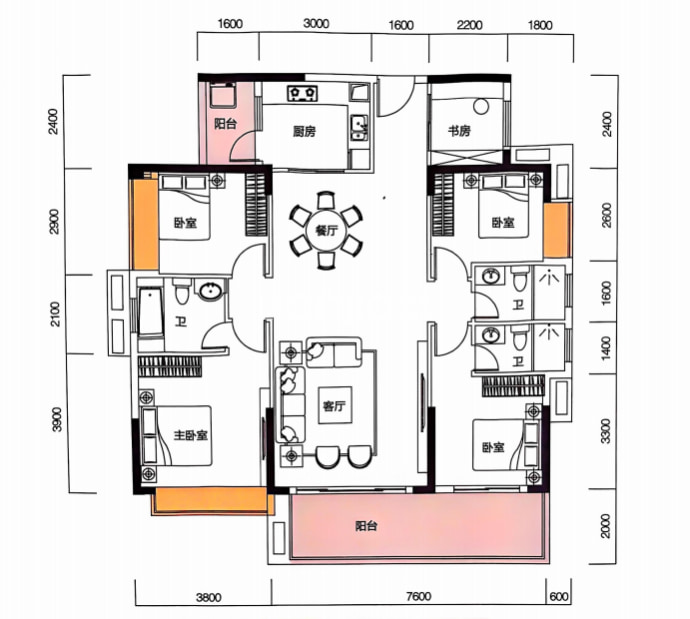 鸿禧华庭--建面 148.08m²