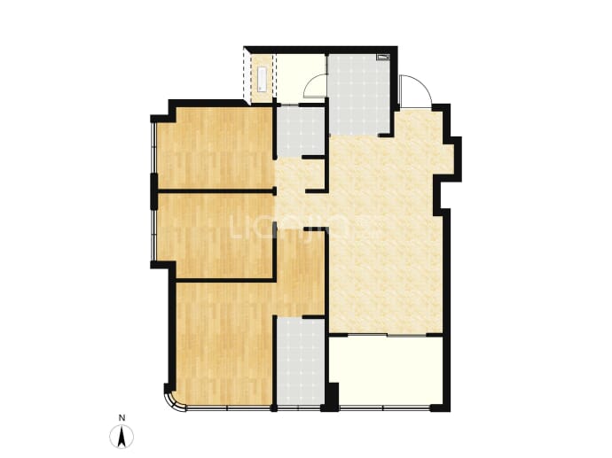 明信仕林台3室2厅2卫户型图