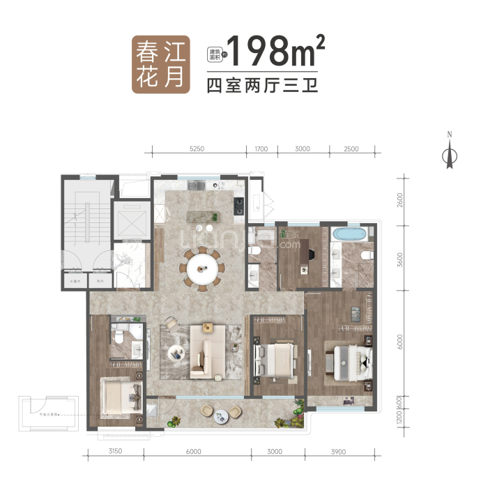 中玮瑞马观唐--建面 198m²