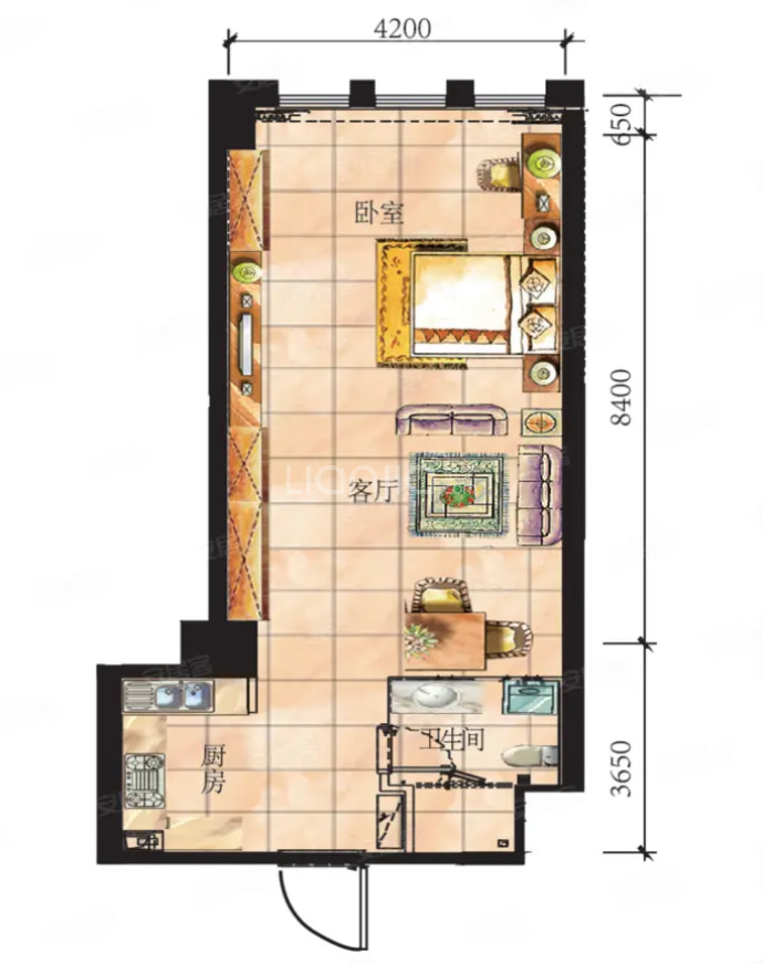 巨宝大厦--建面 83.23m²