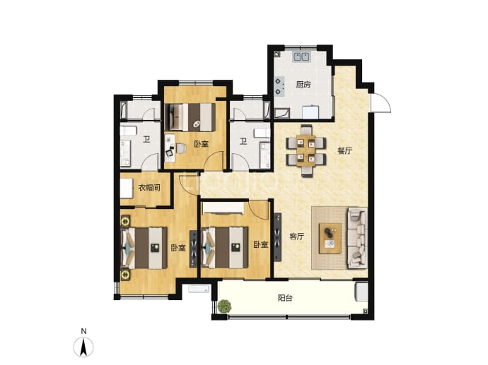 百郦华庭--建面 110m²