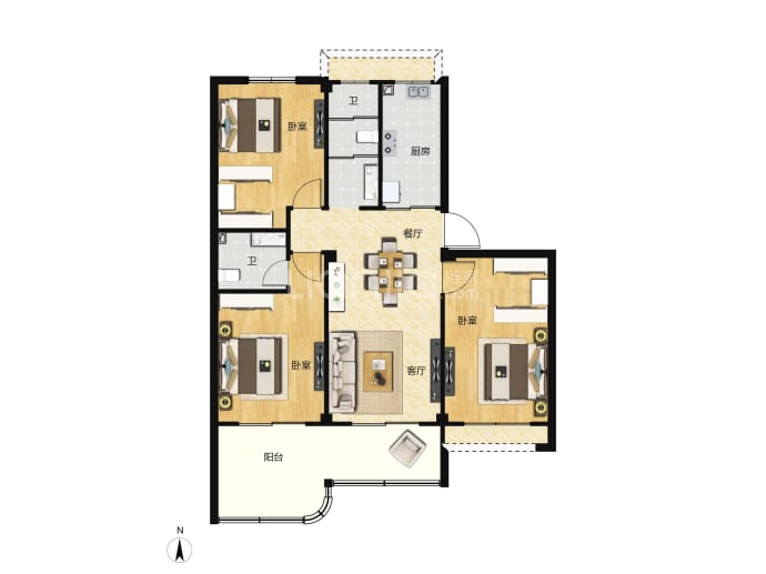 文教花园二期--建面 120m²