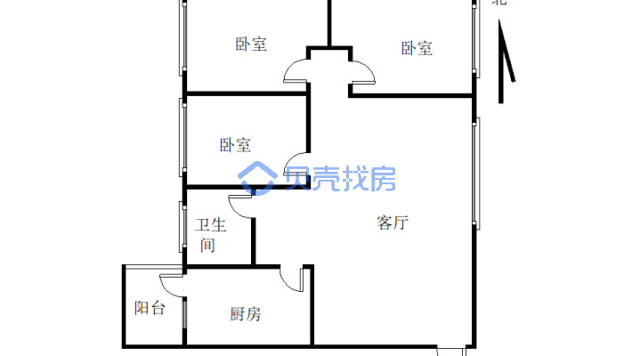 116单位宿舍，环境舒适，交通便利，适合养老。-户型图