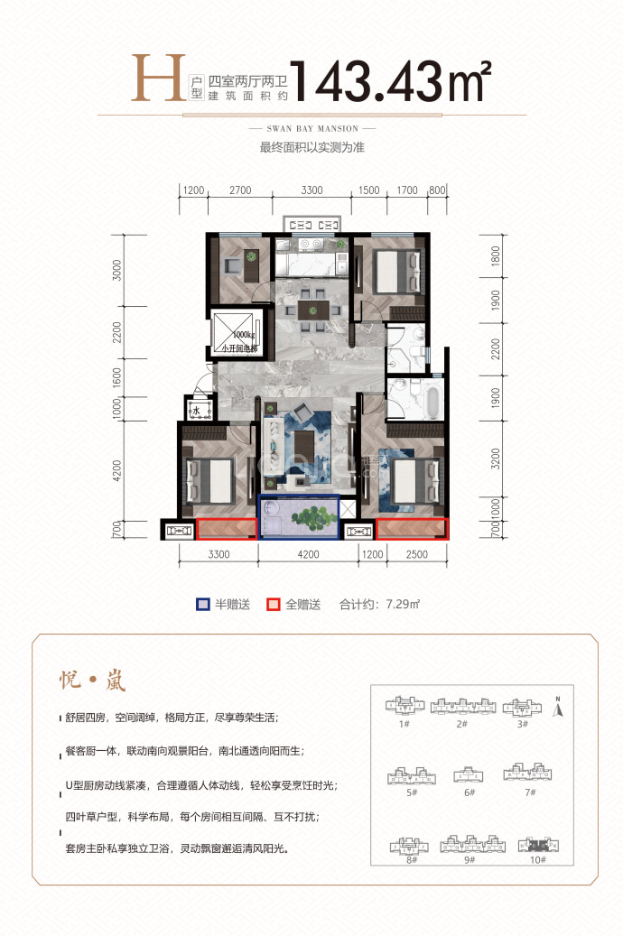 天宝·天鹅湾悦府--建面 143.43m²