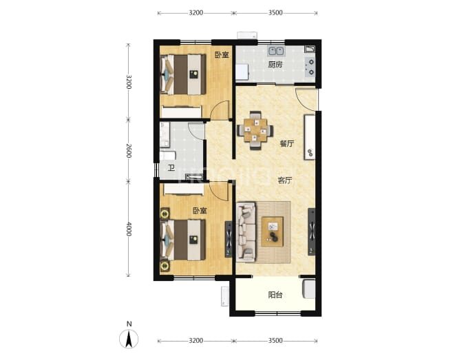 保利天汇--建面 93.34m²