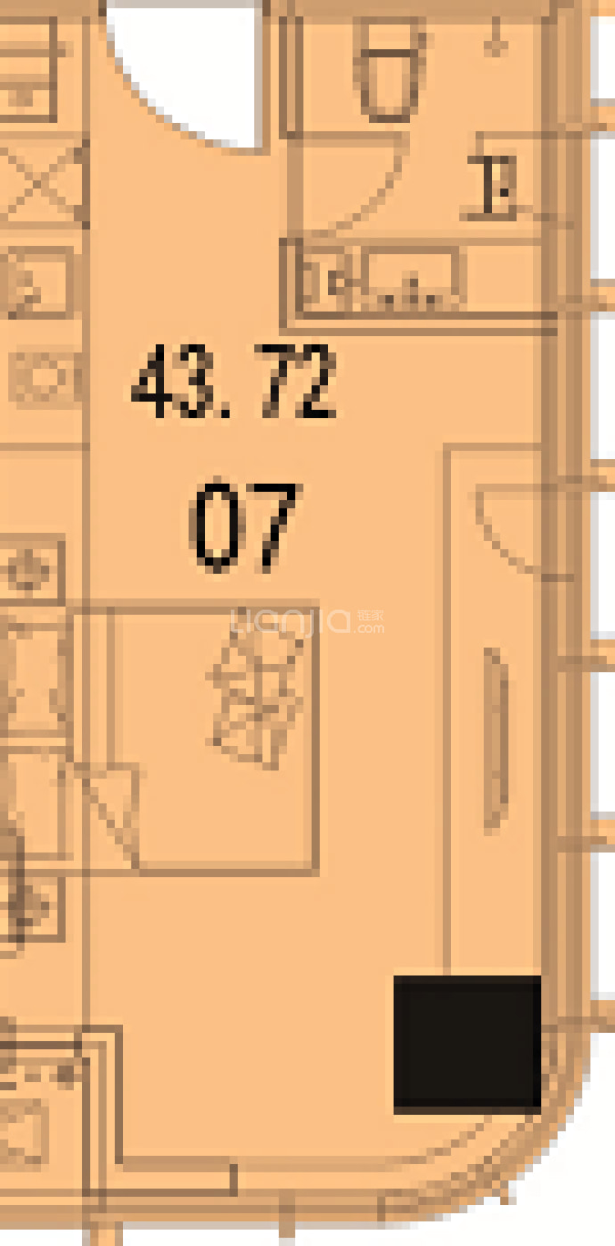 上地广场--建面 43.72m²