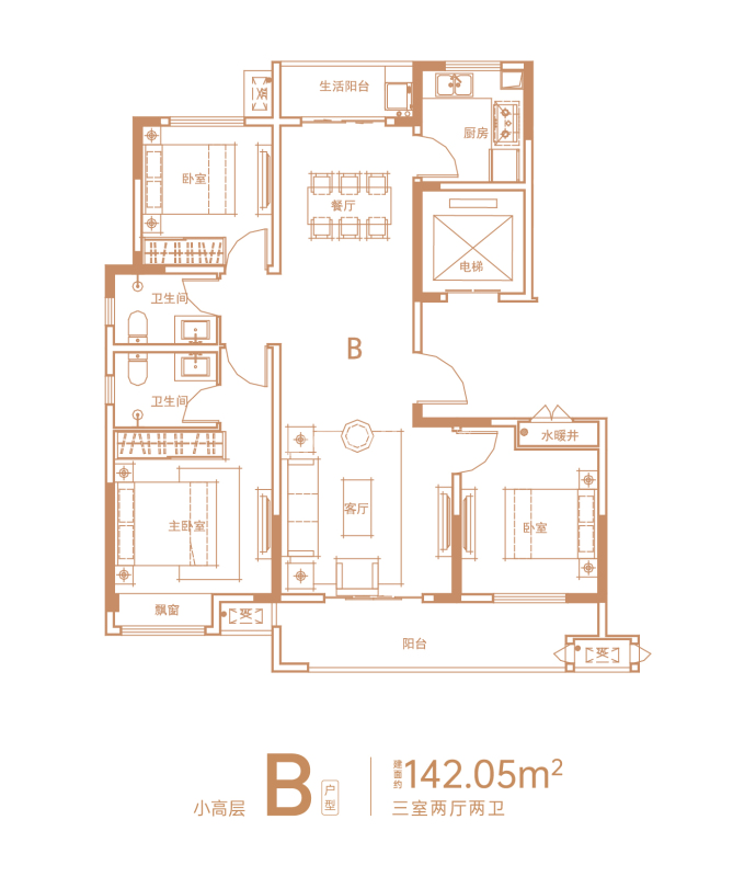 中房印象花园--建面 142.05m²