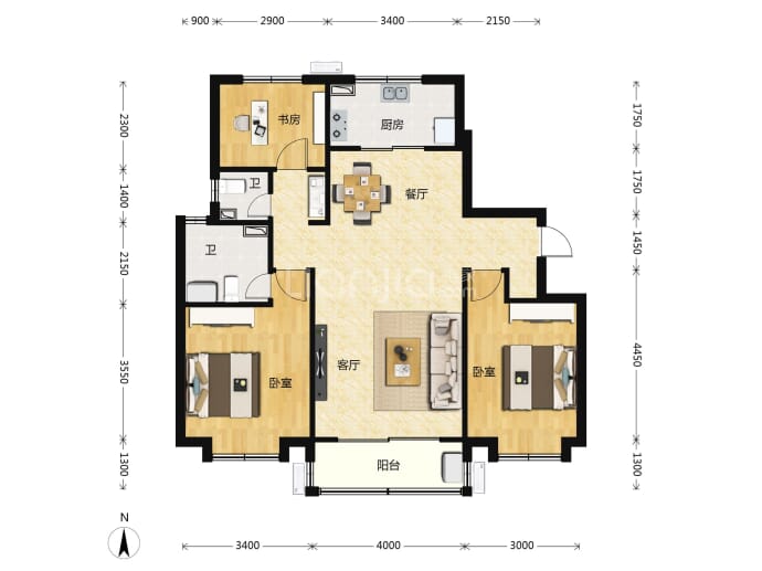 格调松间--建面 114m²