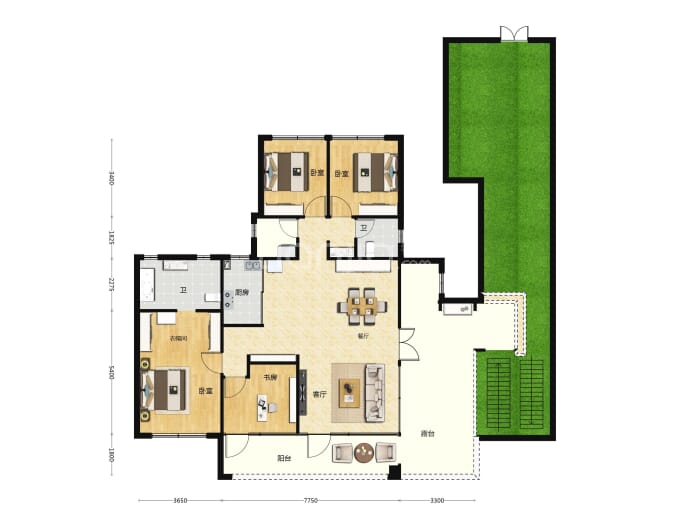 中电建国颂天青--建面 146m²