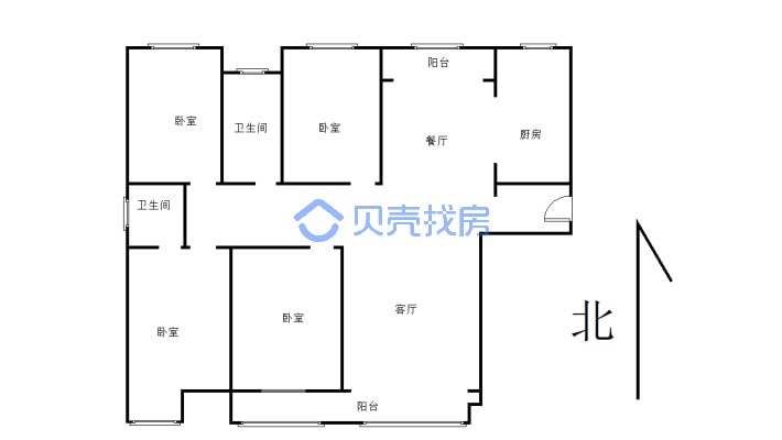 中悦·上尊 3室2厅 南 北-户型图