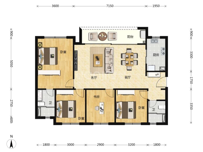 电建·云岩赋--建面 127m²