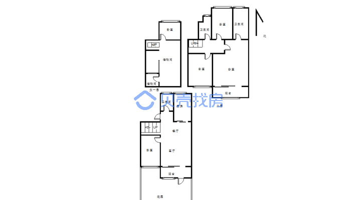 碧桂园东江月电梯洋房一二楼带院精装修4房3卫有证-户型图