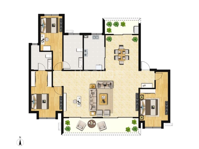 海伦堡三千樾--建面 120m²