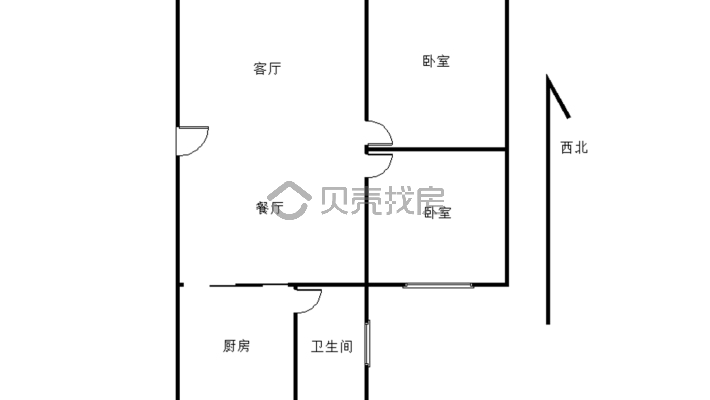 和平路红绿灯旁，精装两房，保养好-户型图