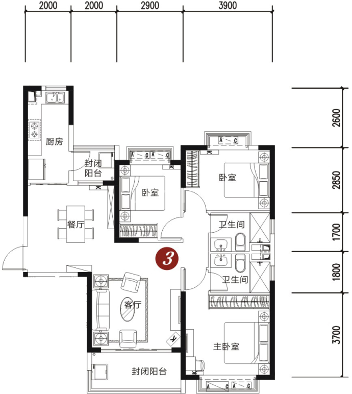 恒大未来城--建面 131.72m²