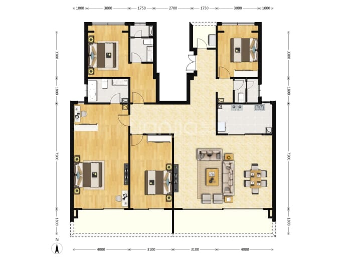 藏建元幸福里--建面 197m²