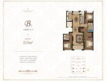 日钢绿城理想之城3室2厅3卫户型图