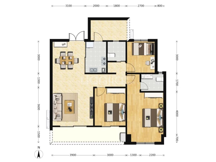 天宝·天鹅湾悦府--建面 118.62m²