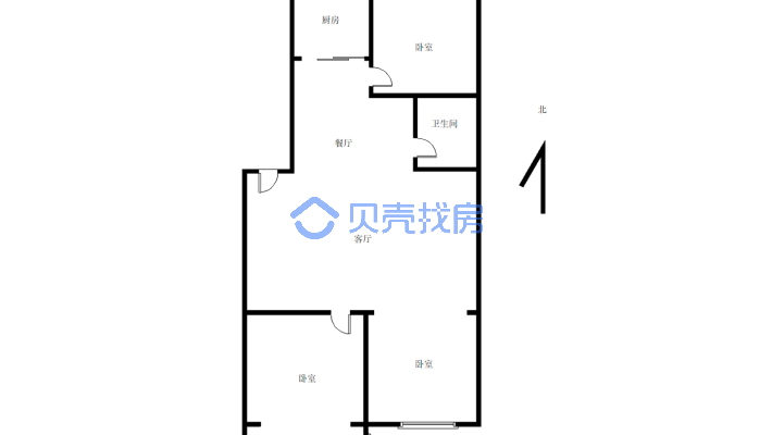 春城雅苑 2019年 三室 精装修 看房随时-户型图